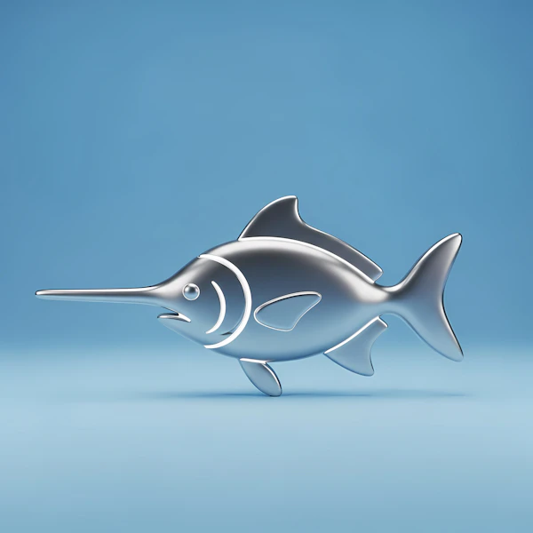 Sleek Swordfish Sculpture