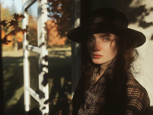 Contemplative Woman in Autumn