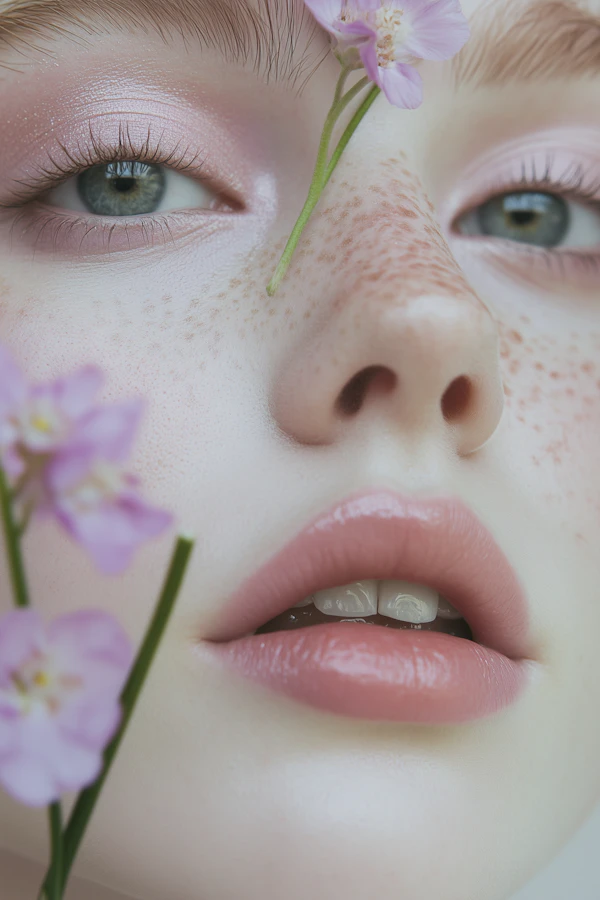 Freckled Beauty Close-Up