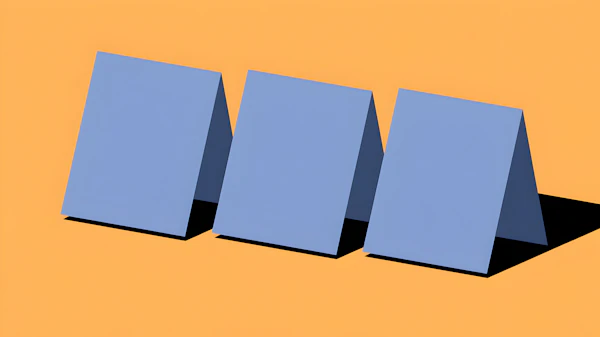 Geometric Blue Prisms