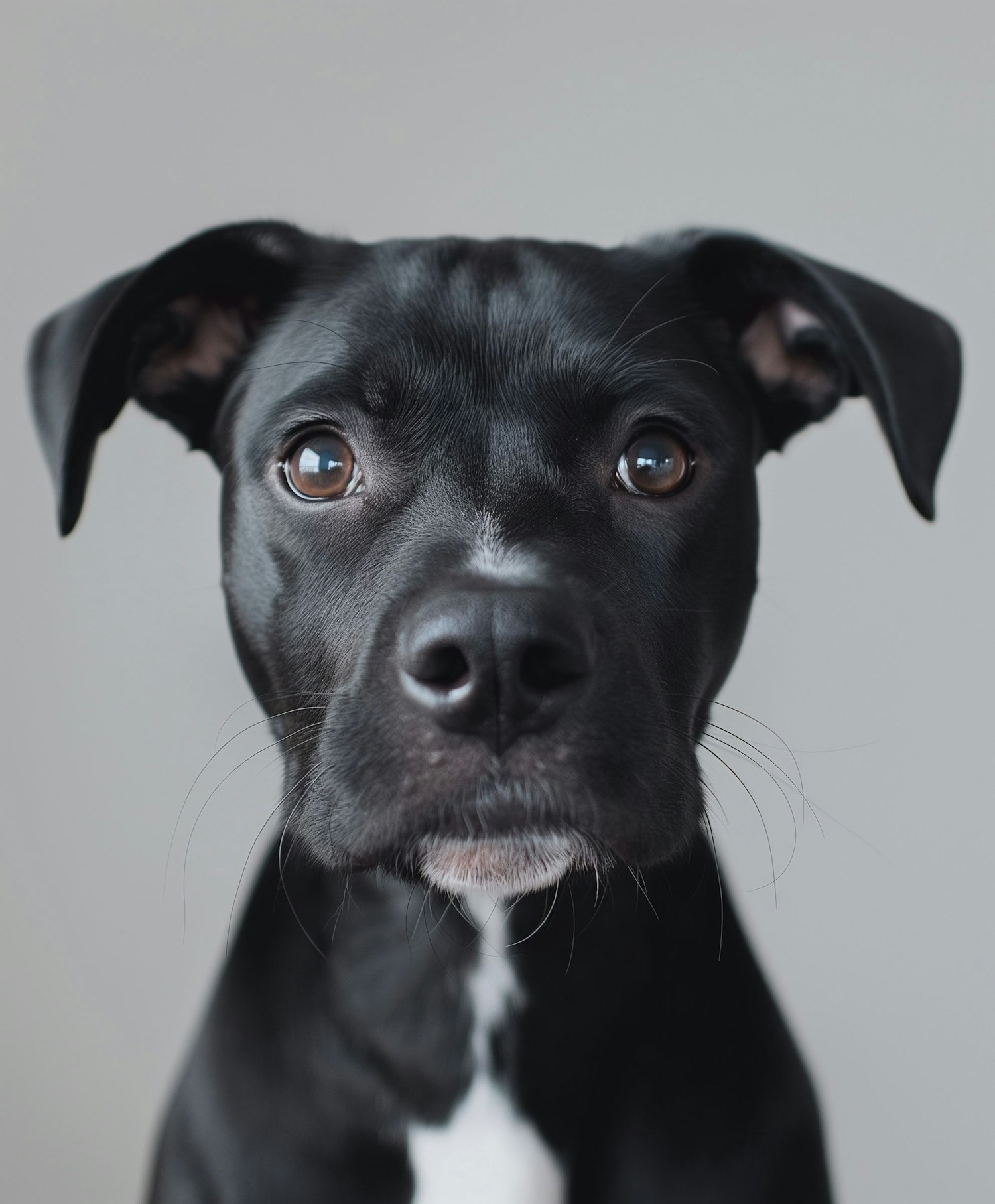 Poignant Black Dog Gaze