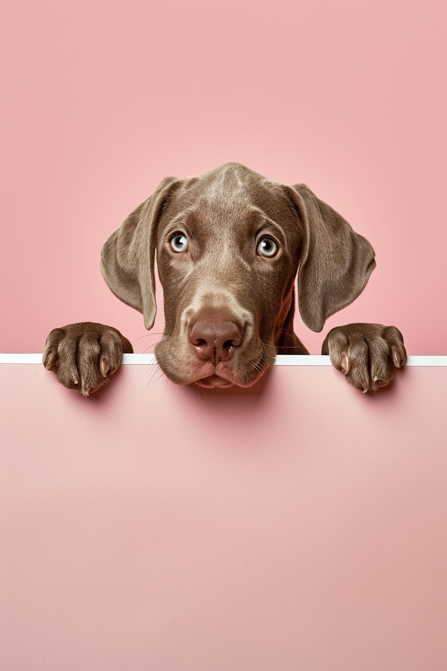 Curious Weimaraner Puppy