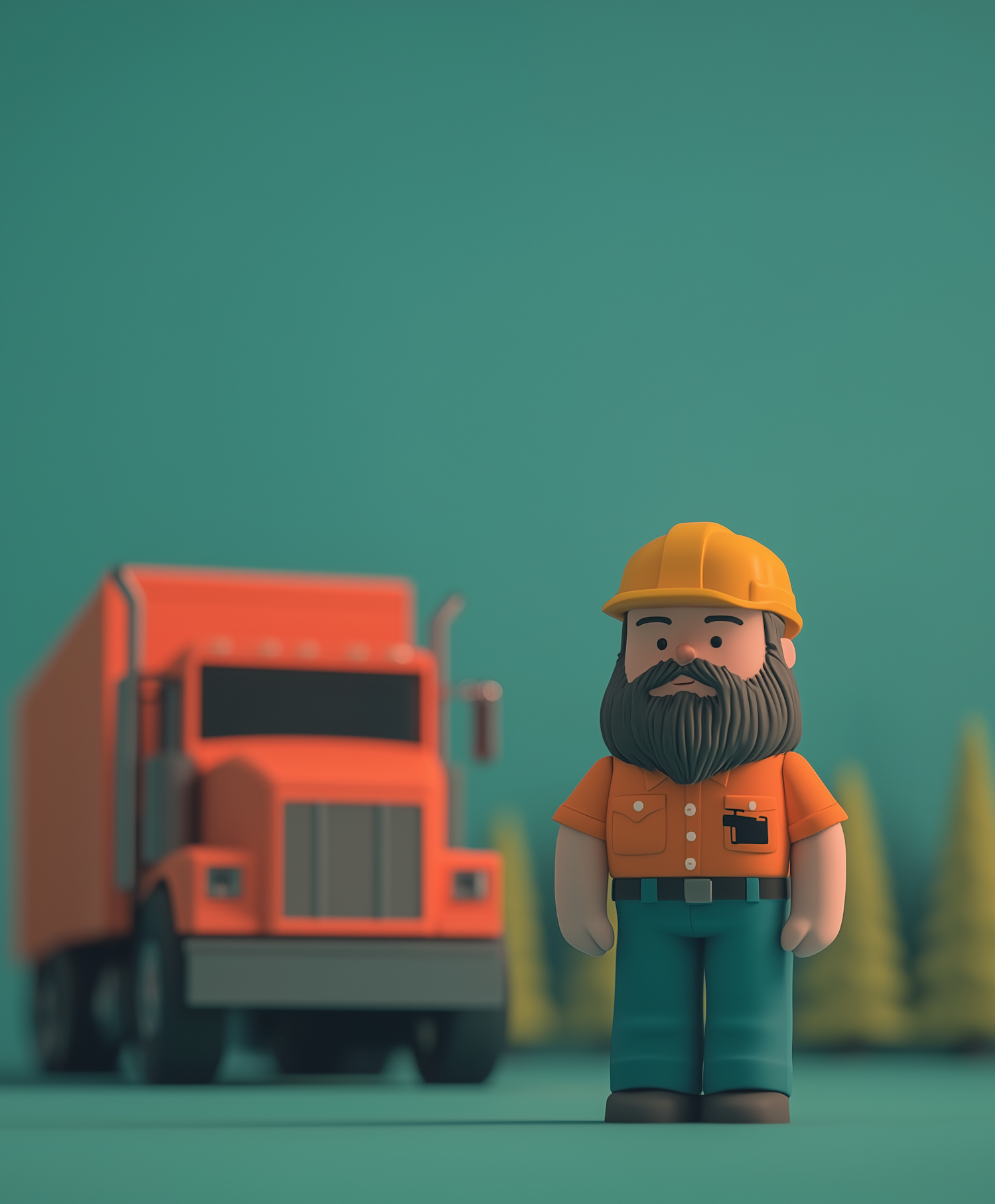 Stylized Construction Worker Illustration