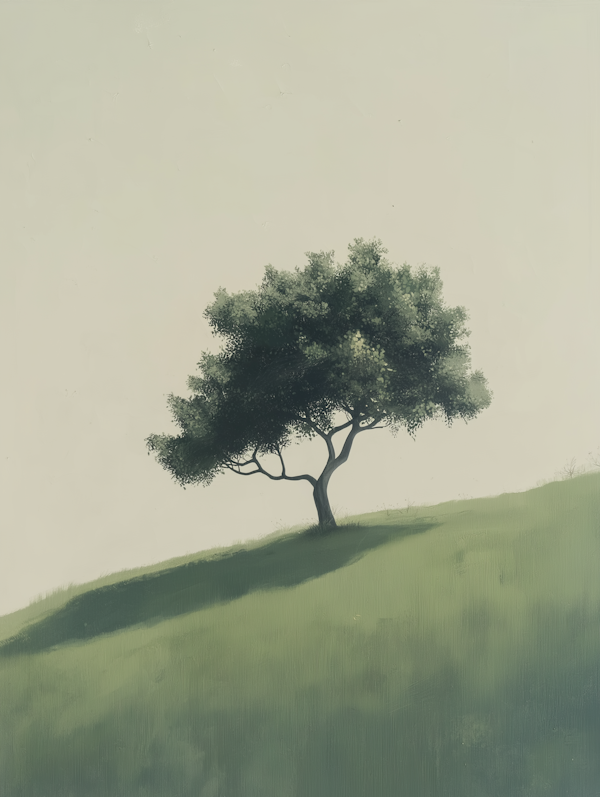 Solitary Tree on a Hill