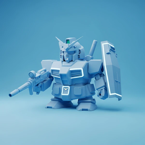 3D Gundam Robot Model