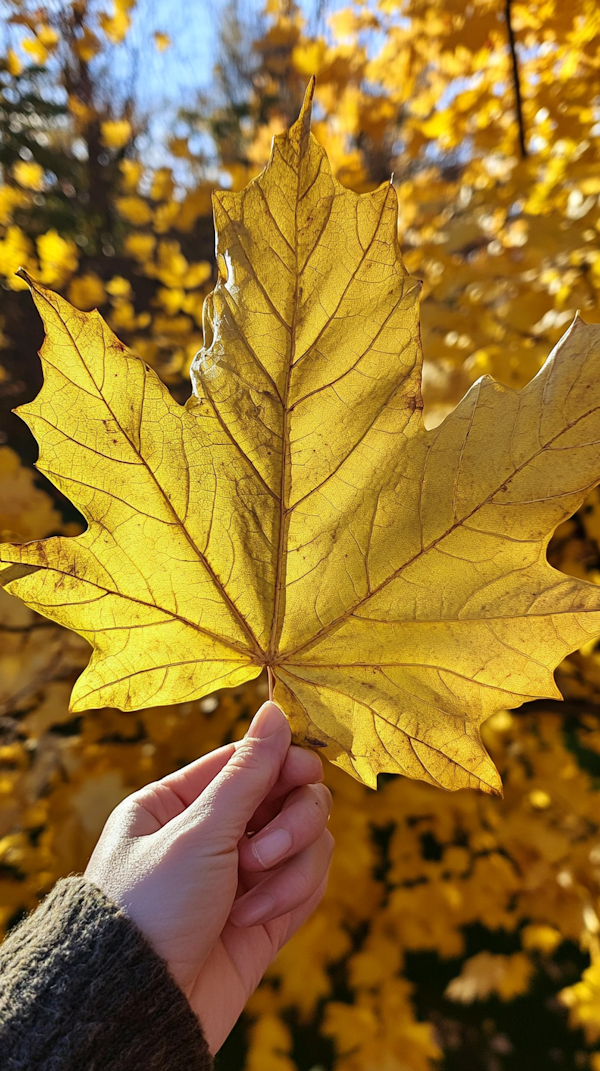 Autumn Leaf in Hand