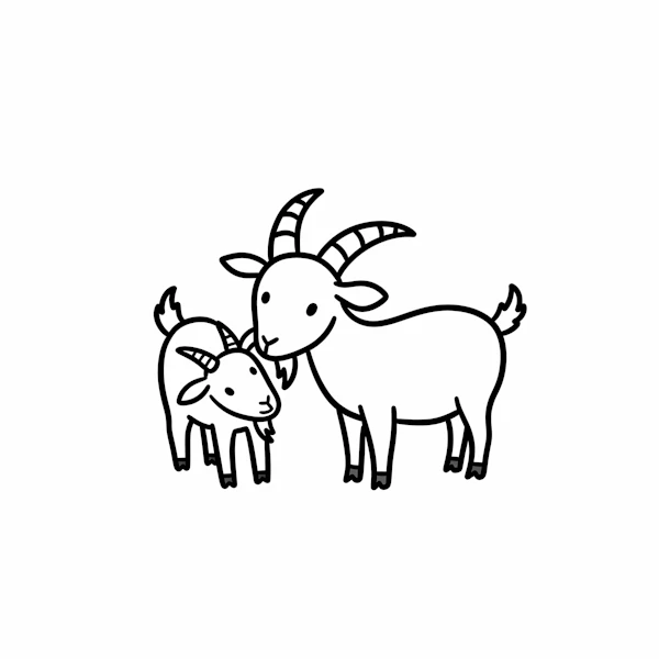 Goat Line Drawing