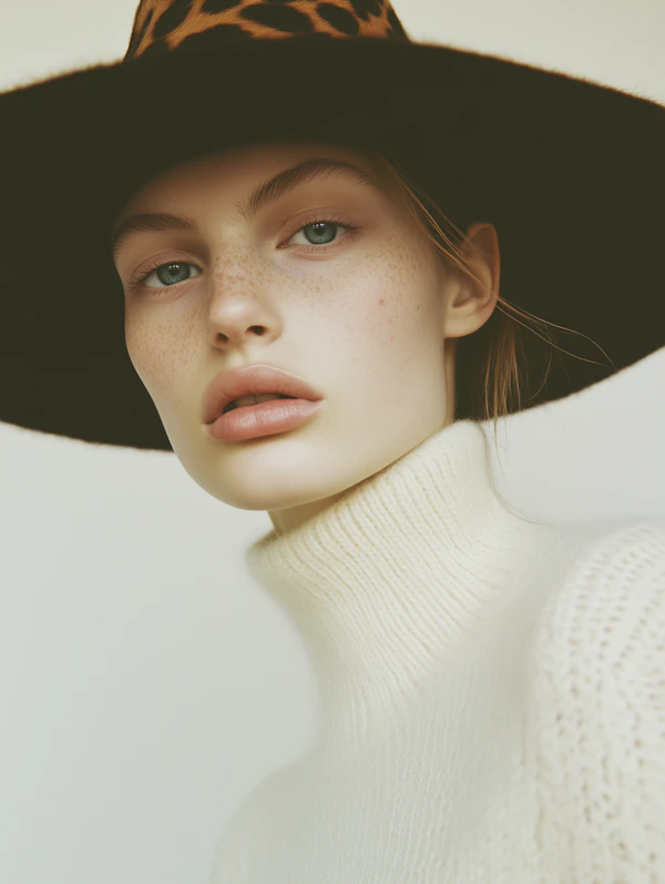 Freckled Woman Portrait