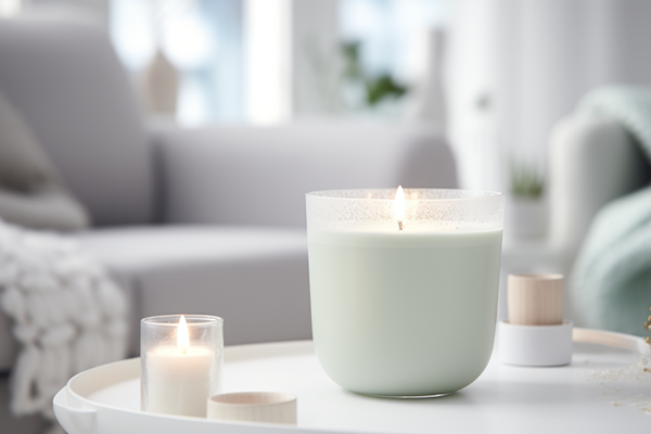 Serene Trio-Wick Candle in Frosted Glass