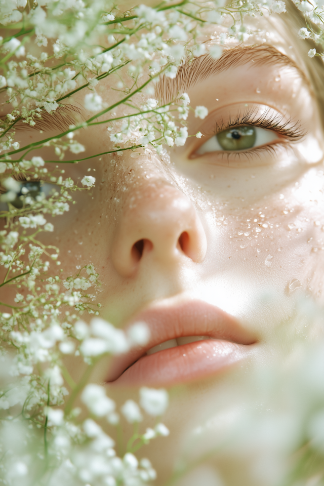 Ethereal Beauty with Flowers