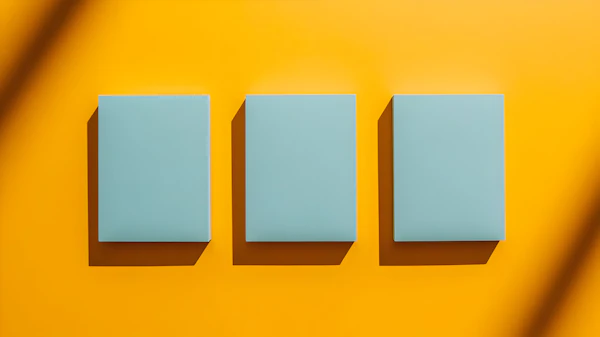 Teal Panels on Yellow