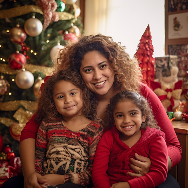 Festive Family Embrace