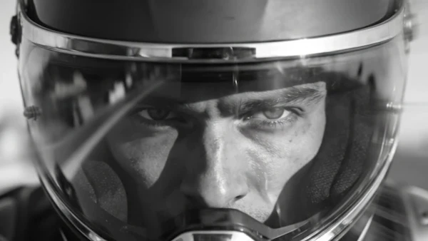 Helmeted Gaze Portrait