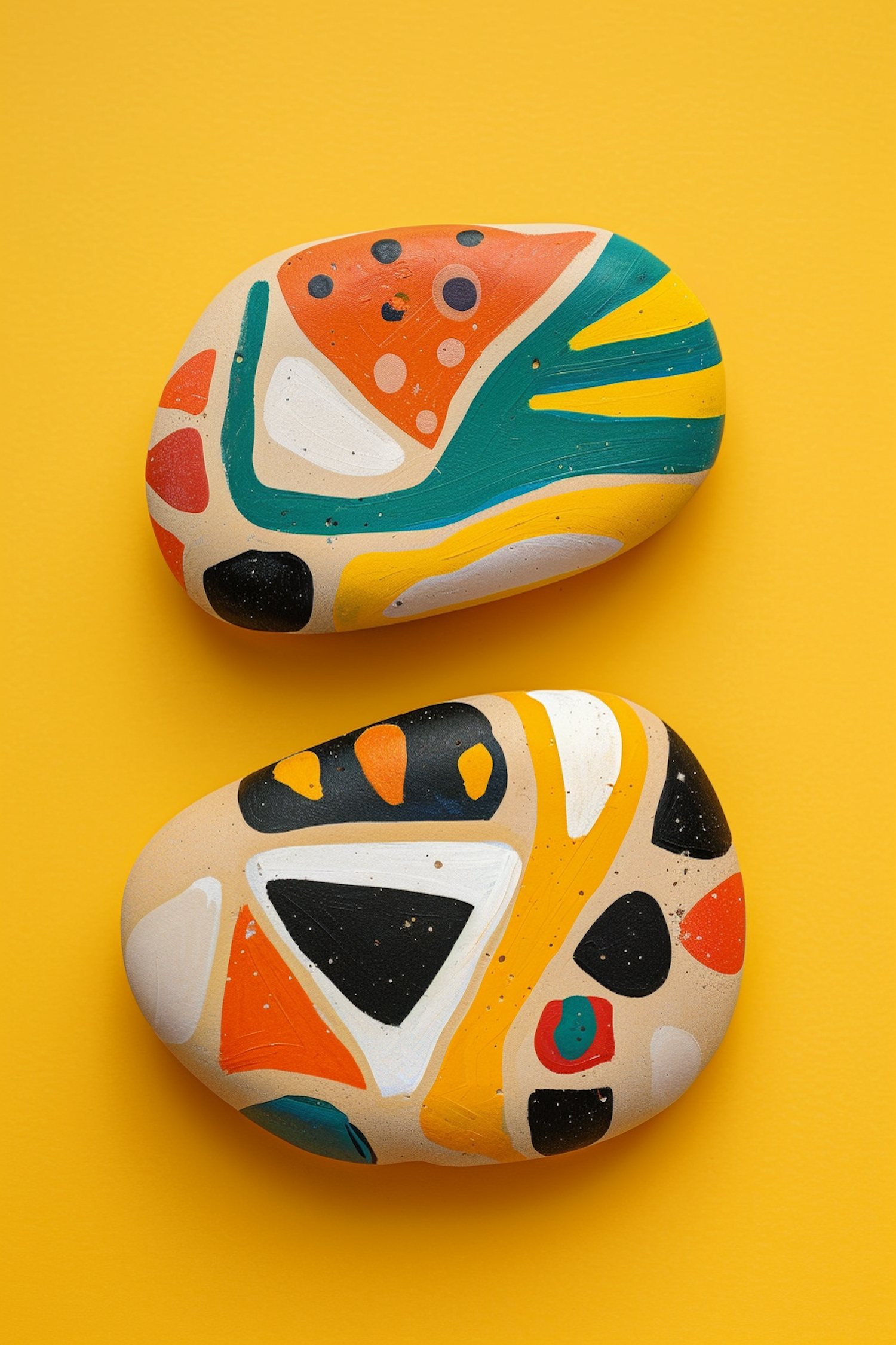 Vibrant Tribal Inspired Painted Rocks