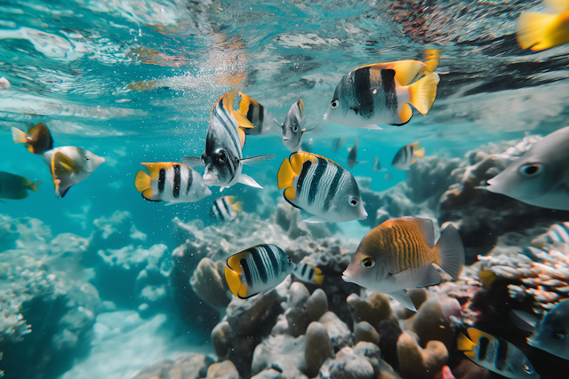 Vibrant Underwater Tropical Fish Scene