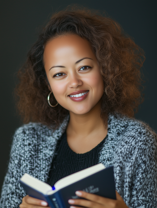 Young Woman Reading a Book