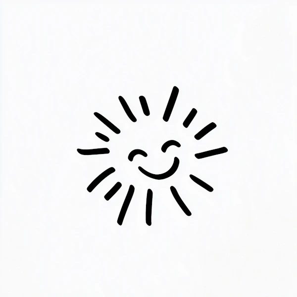 Smiling Sun Illustration