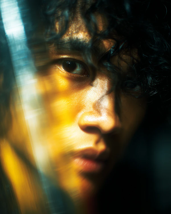 Golden Portrait Close-Up
