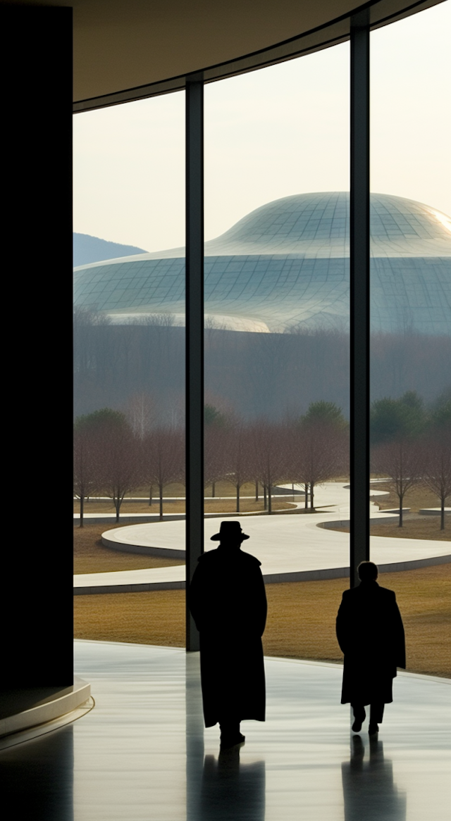 Silhouettes and Serenity: An Indoor Journey Framed by Nature