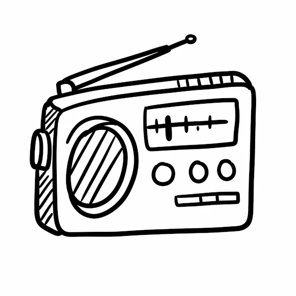 Vintage Radio Sketch