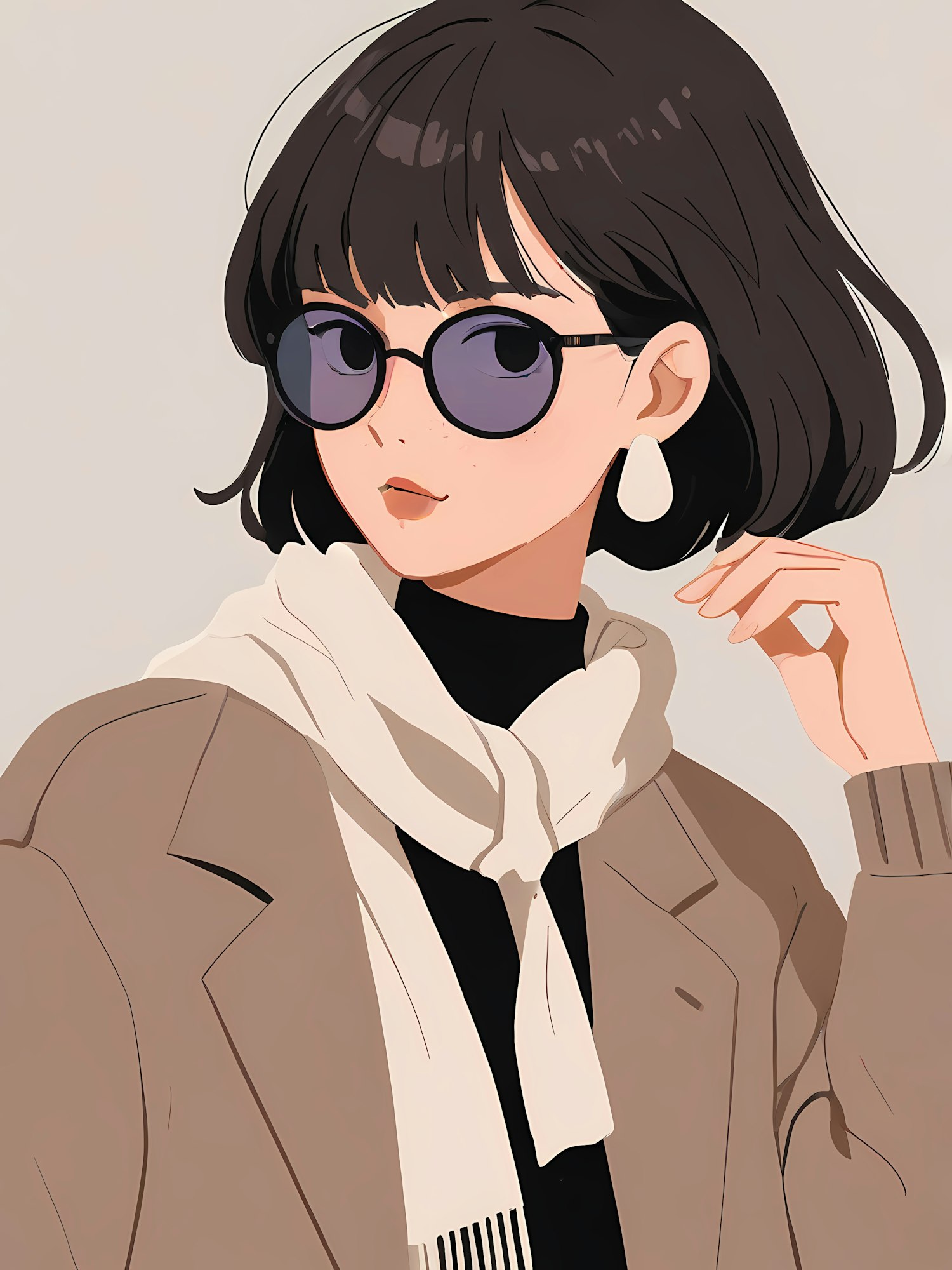 Stylized Portrait with Sunglasses