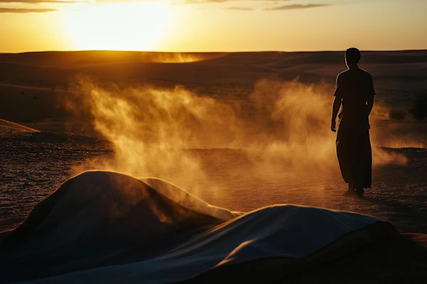 Desert Silhouette at Sunset