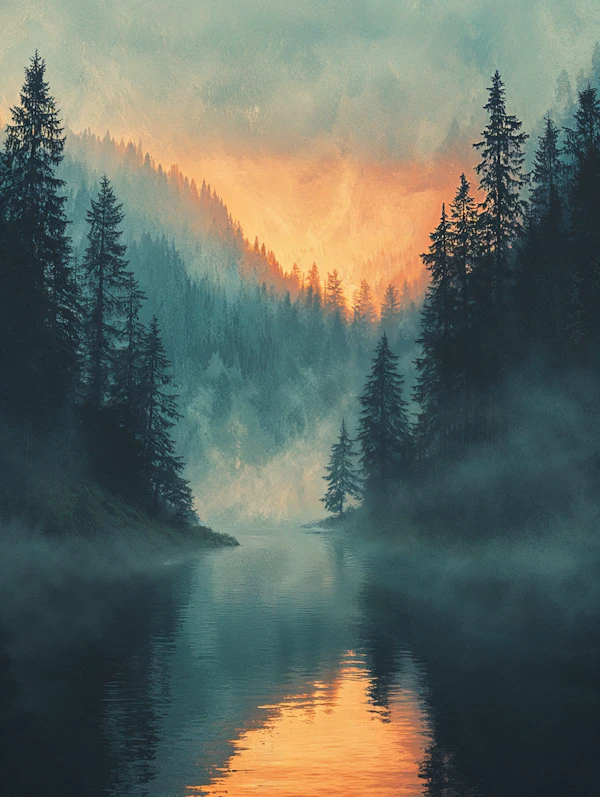 Serene River Landscape