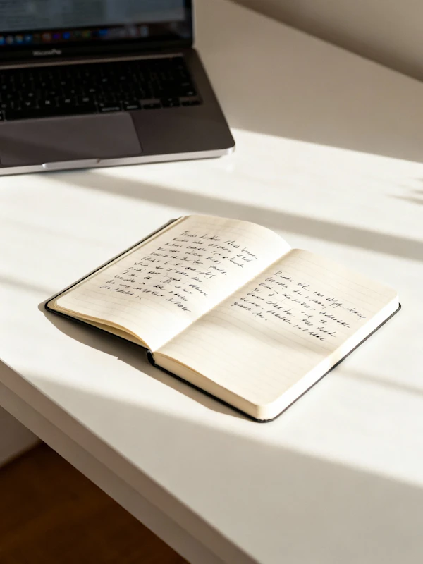 Notebook on Desk