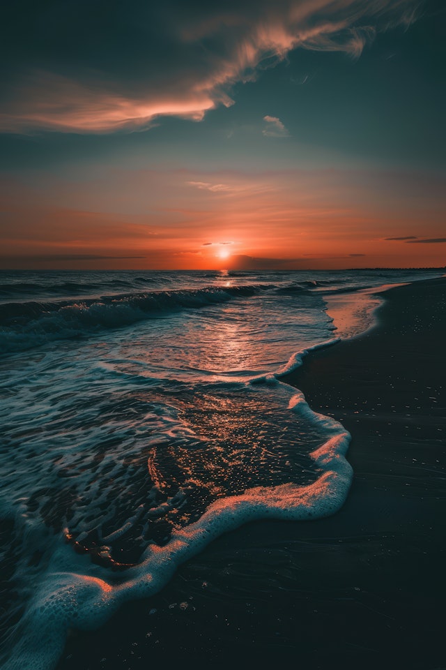 Serene Beach Sunset