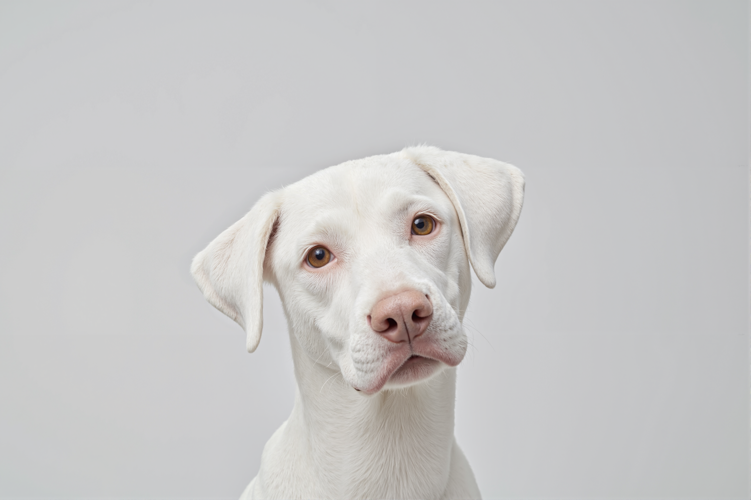 Serene White Dog