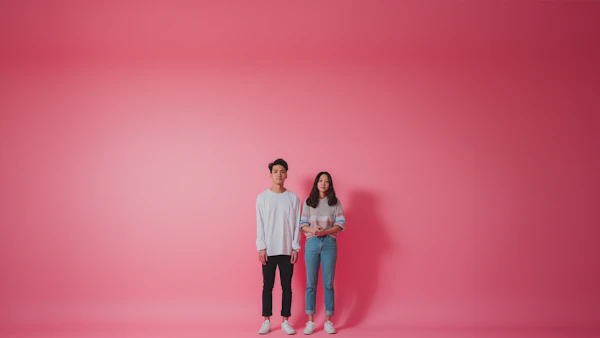 Casual Contemporary Portrait of Two Young Adults