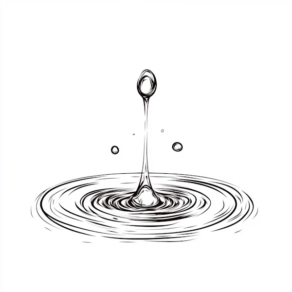 Water Droplet Splash Art