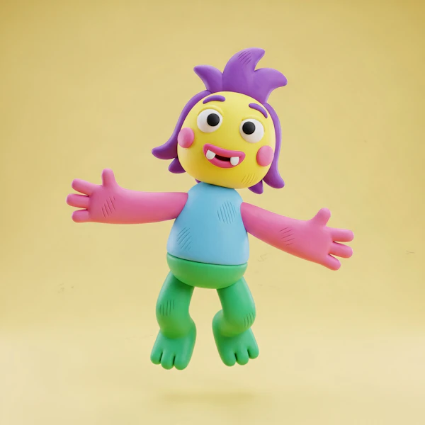 Colorful Clay Figure