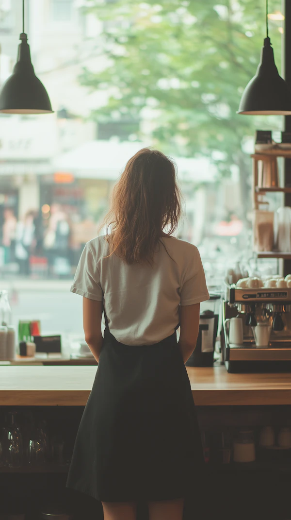 Woman in Café