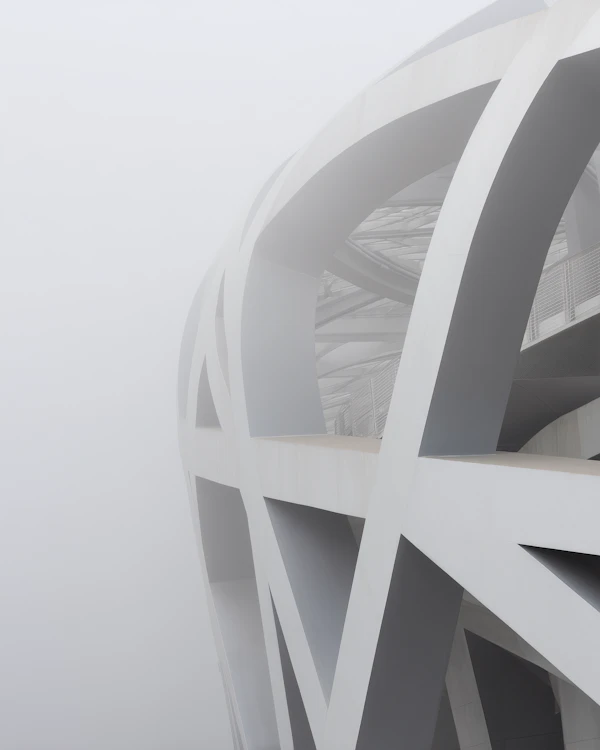 Foggy Modern Structure