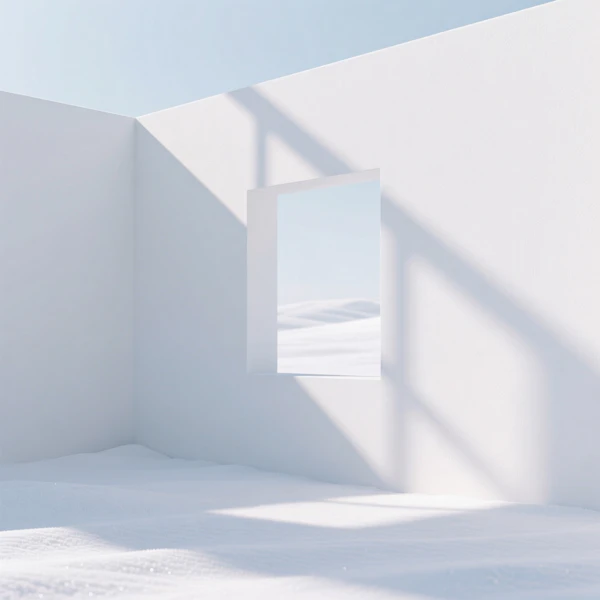 Minimalist Snowy Scene