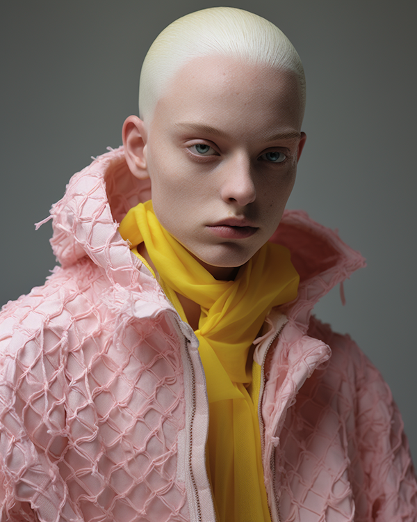 Contemporary Elegance in Pastel Pink and Vivid Yellow