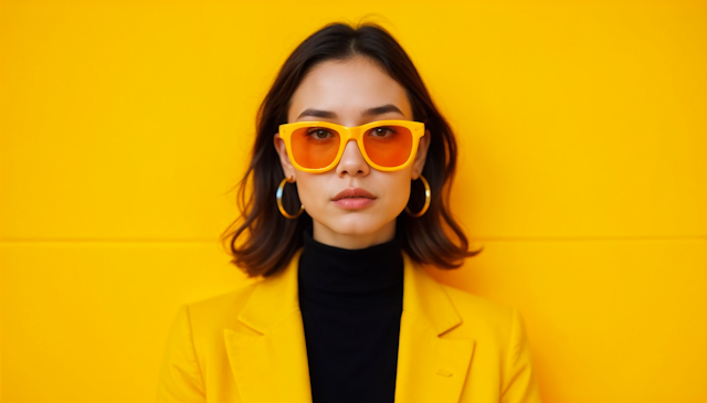 Fashion Portrait with Yellow Theme