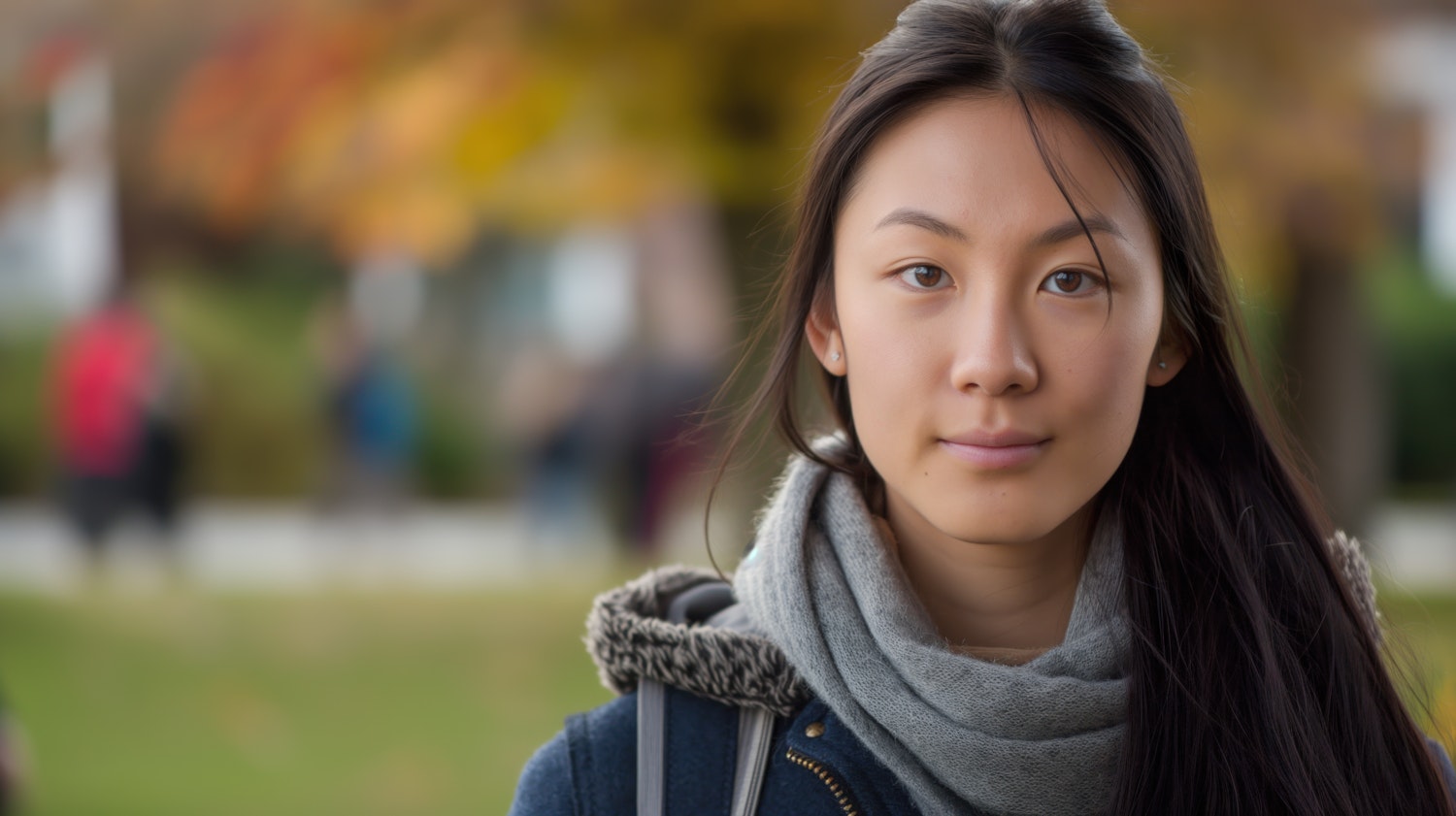 Young Woman in Autumn Setting