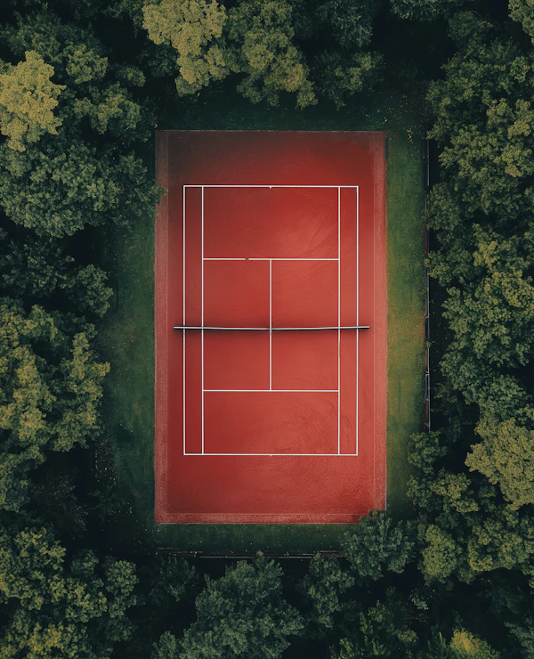 Aerial Tennis Court