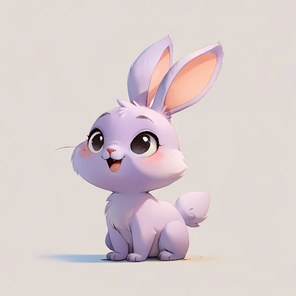 Adorable Cartoon Rabbit