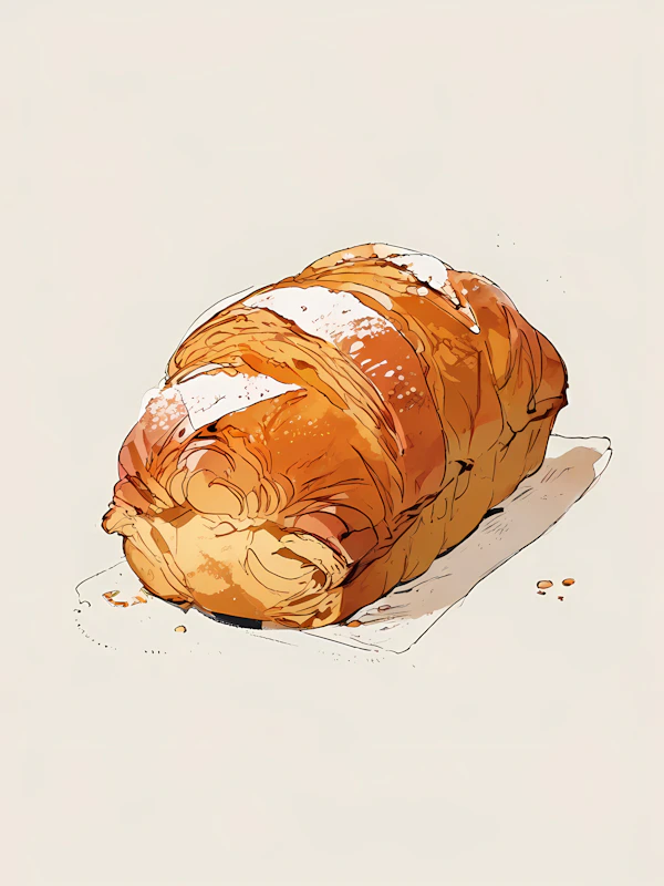 Illustrated Croissant