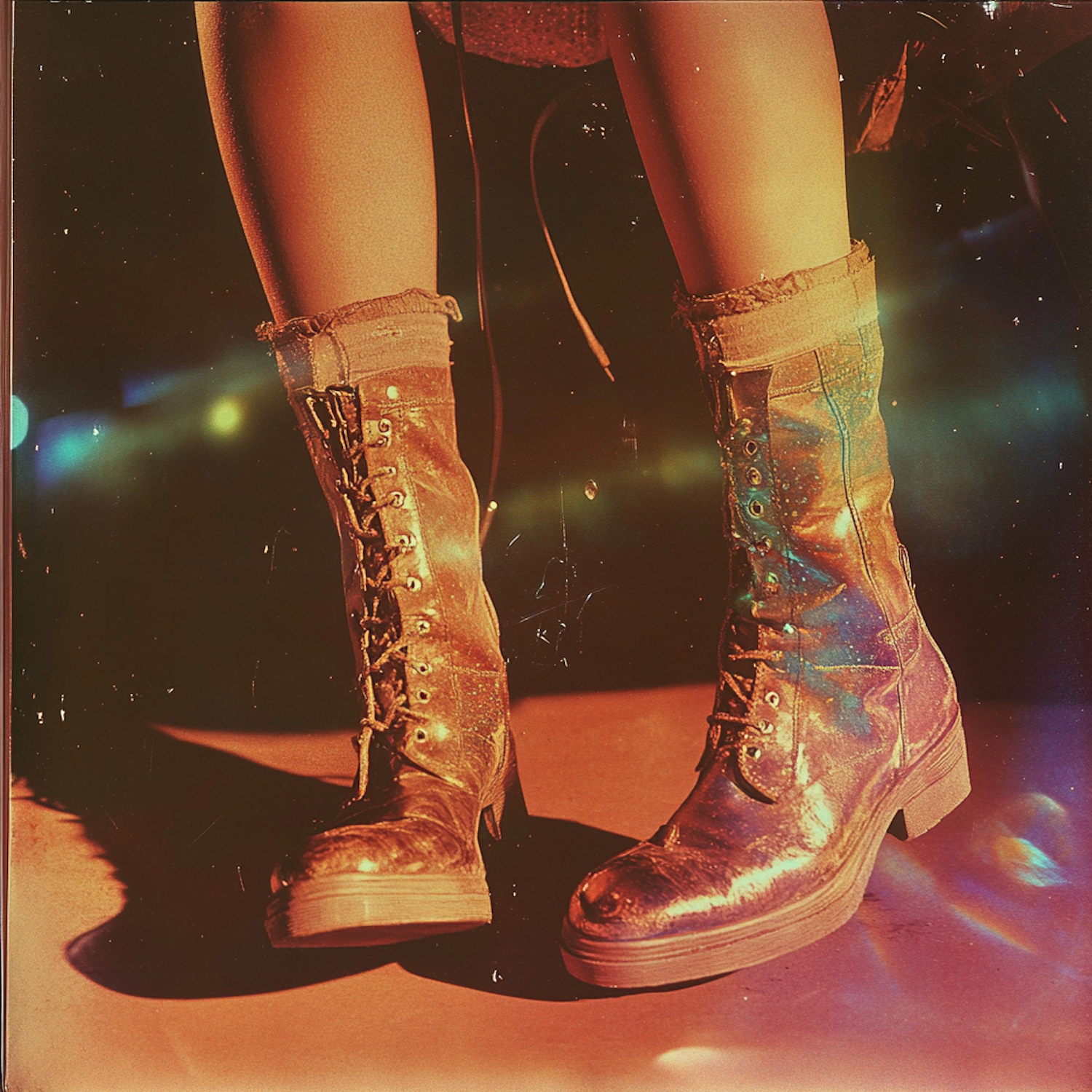 Iridescent Combat Boots