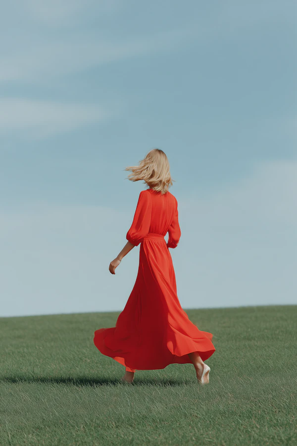 Woman in Red Dress