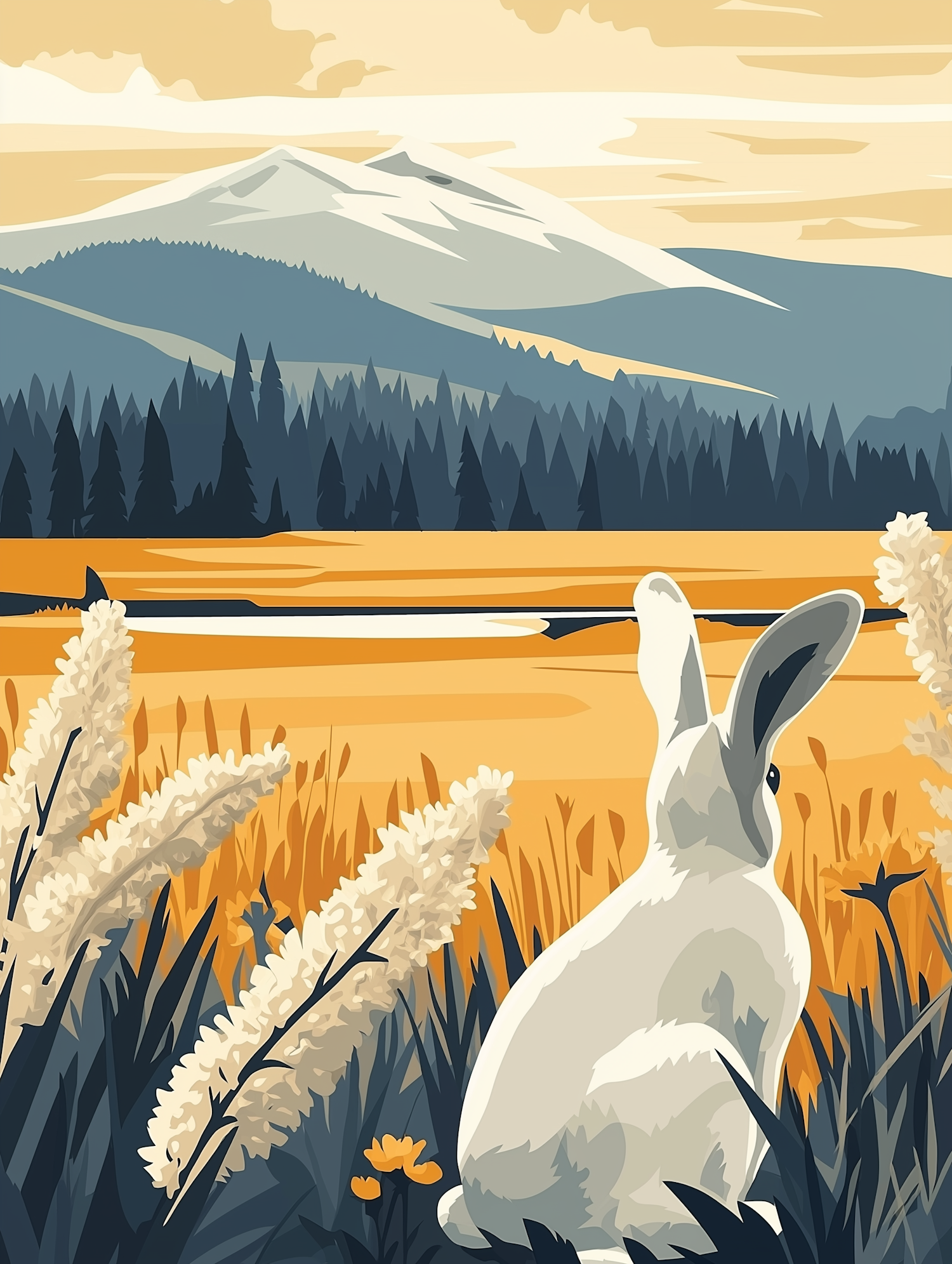 Tranquil Wilderness Illustration