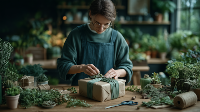 Gift Wrapping Scene