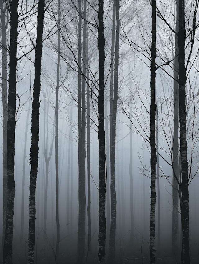 Misty Forest Solitude