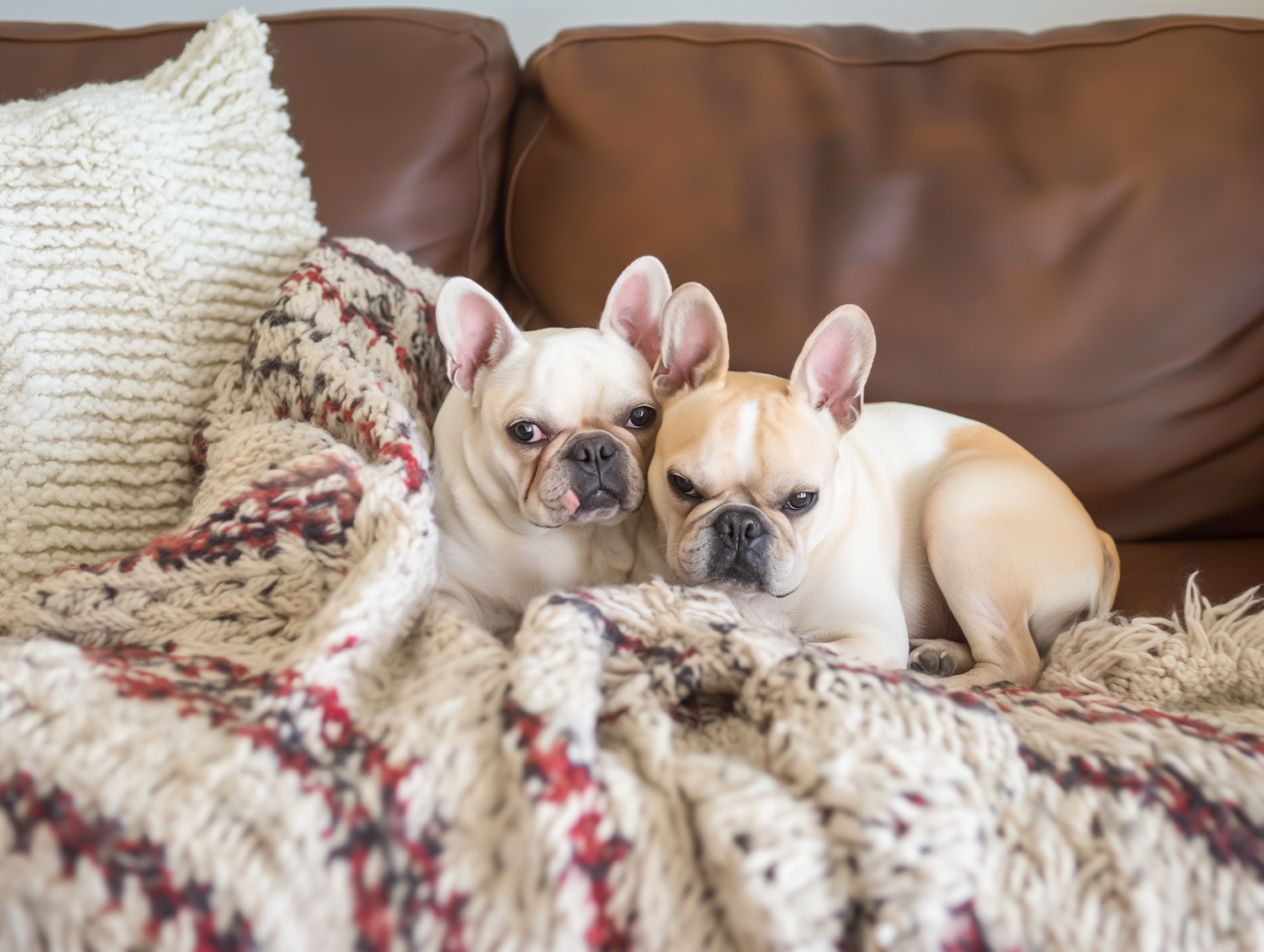 French Bulldogs on Couch