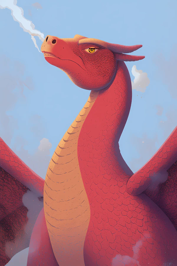 Majestic Red Dragon