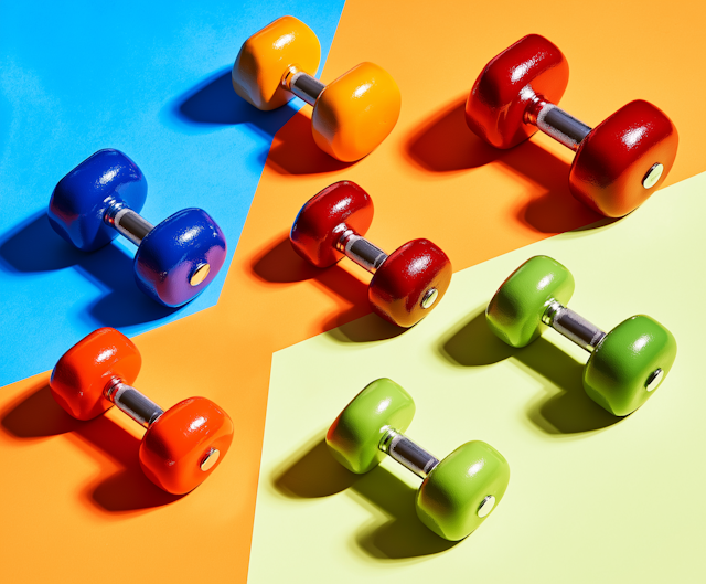 Colorful Dumbbells in Symmetrical Arrangement